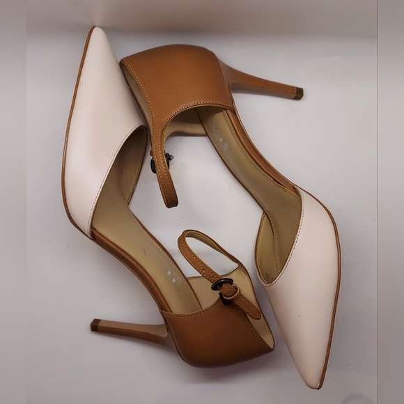 COACH Selina Cream/Tan Two-Tone Pumps Womens Size 8.5 - Picture 4 of 5